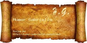 Humor Gabriella névjegykártya