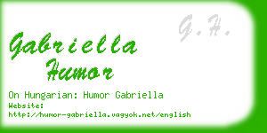 gabriella humor business card